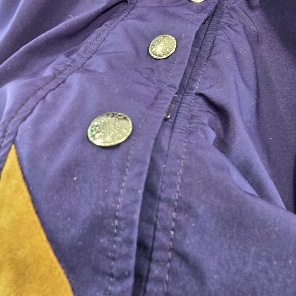 Vintage LL Bean Jacket Womens Medium Blue Anorak Zip Hooded Windbreaker Nordic - Picture 12 of 15